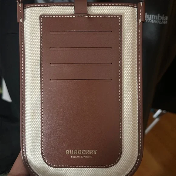 Burberry Beige and Brown Belt Phone Bag - Picture 3 of 4